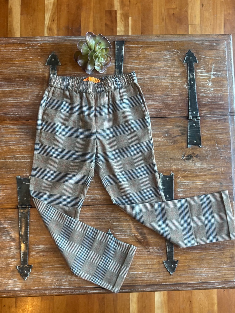 Relaxed Slim Fit Checked/Plaid Pants by Scotch & Soda